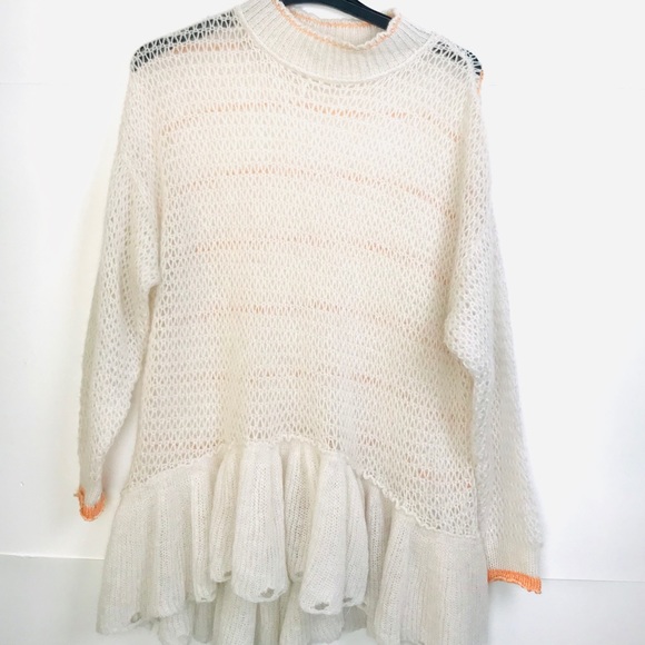 📌SOLD📌FREE PEOPLE TUNIC SWEATER IVORY - Picture 4 of 8